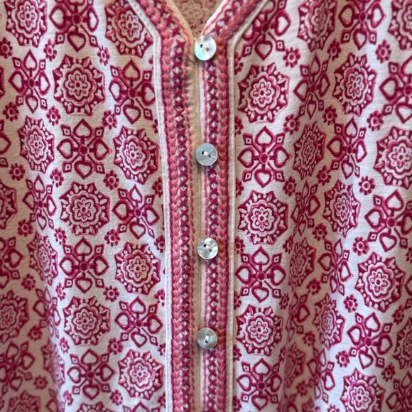 J. Jill Mandala Floral Patterned V Neck Tank - Picture 2 of 4